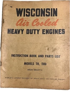 Motori resistenti raffreddati ad aria Wisconsin modelli TH, THD libro parti illustrato - Foto 1 di 7