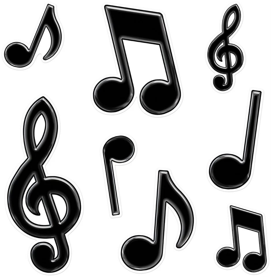 Musical Notes Peel 'N Place of Size 12" x 17" Sh for Halloween - Beistle - Image 1 of 1