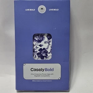 Funda Casely Bold iPhone 13 Pro Max Floral MagSafe Azul Blanco Rosa Coqueta - Imagen 1 de 3