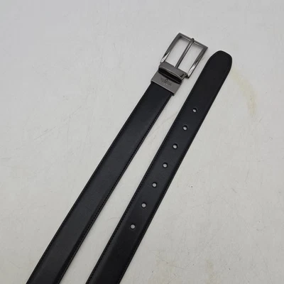 Ремень Dockers черный коричневый двусторонний синтетическая кожа мужской с пряжкой 42 никеля - Изображение 1 из 4