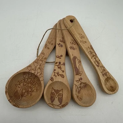 Talisman Designs Woodland Measuring Spoons Beechwood Set Of 4 - Image 1 of 4
