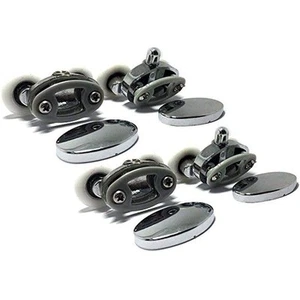 Clarmonde 4er Pack Oval Metalllegierung Doppelrad Duschtürrollen, 23 mm D... - Bild 1 von 5
