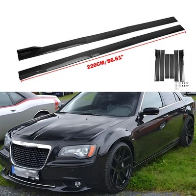 For Chrysler 300 SRT 2012-2023 Carbon Fiber Side Skirts Extension Splitter Lip Foto 1 de 4