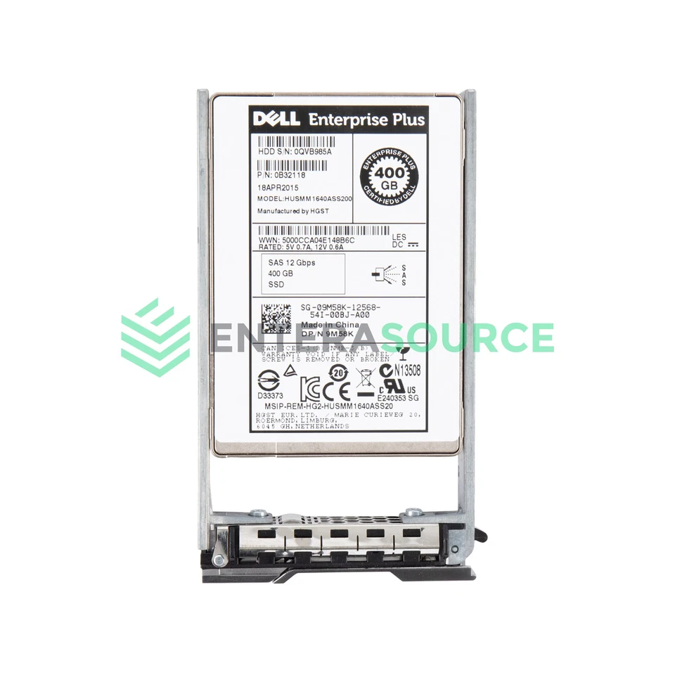 Dell EqualLogic 9M58K-EQL 400GB SAS SSD 2.5" 12Gbps Solid State Drive - Image 1 of 1