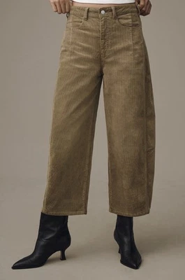 EUC WOMENS Sz 28 ANTHROPOLOGIE PILCRO KENNA HERITAGE CORDUROY ANKLE BARREL PANTS - Image 1 of 4