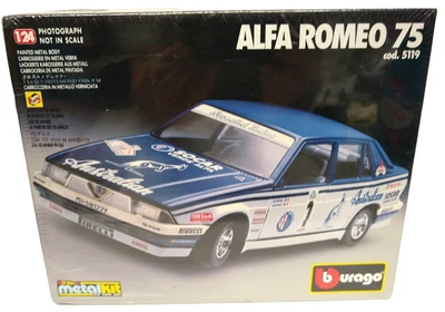 Bburago Burago Alfa Romeo 75 Model Kit 1/24 Metal Plastic NOS 1980's/90's Italy - Image 1 of 4