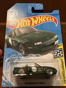 Hot Wheel 2019 Game Stop Exclusive ‘91 Miata Mx-5 Green - Picture 1 of 7