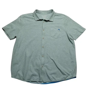Tommy Bahama Shirt Mens 2XL Light Green IslandZone Supima Short Sleeve Button Up - Picture 1 of 8