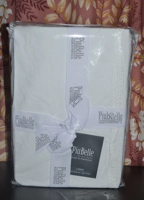 NEW PiuBelle Piu Belle QUEEN Sheet Set 100% Cotton Portugal Luxury Bedding 4 PC - Image 1 of 4