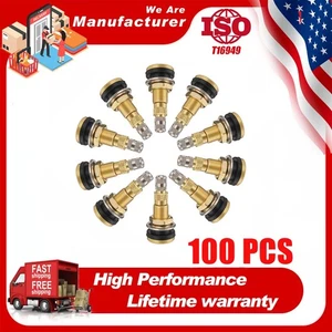 100pcs Air Liquid Tubeless Tire Valve Stem Brass 1-7/8in TR618A For Tractor - Picture 1 of 14