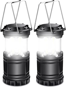 2x Pack LED Camping Laterne 350 Lumen faltbar batteriebetrieben leicht - Bild 1 von 13