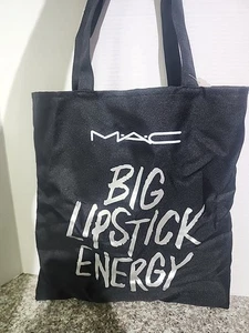 MAC Cosmetics Black Canvas Reusable large Tote Bag - Picture 1 of 3