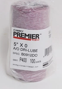 Disco de lijado 5" sin orificio PSA rollo trasero pegajoso Premier rojo óxido de aluminio 400 grano - Imagen 1 de 3