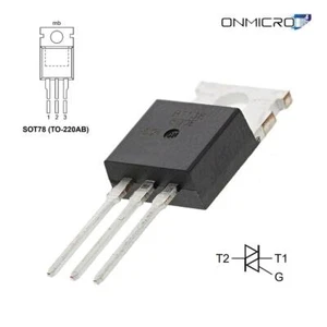 5 Stück BT138-800E Triac Thyristor sensibles Gate TO220AB - Bild 1 von 3