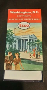 1956-57 ESSO Standard Washington D.C. & vicinity Road Map & Visitors Guide - Picture 1 of 11