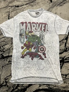 Camiseta de cómics de Marvel 2012 imágenes vintage héroes gráfico XL gris - Imagen 1 de 3