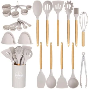 24 Pcs Kitchen Cooking Utensils Set,446°F Heat Resistant Non-Stick Silicone - Picture 1 of 7
