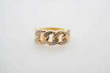 Vintage Estate 14k Yellow Gold Cuban Link Ring Size 10.75 Fine Jewelry