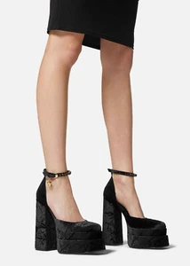 $3286 Designer VERSACE Women's Medusa Aevitas Velvet Platform Pumps 40 - Picture 1 of 13