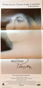 Plenty Meryl Streep Original Cinema Release Vintage Daybill Movie Poster - Picture 1 of 1
