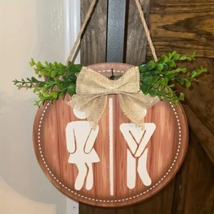 Round Plate Sign-Distressed Finish, Farmhouse Style,AddsCozy Ambiance toAny Room - Picture 1 of 7