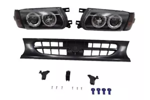 Kit de conversión de parrilla de esquina de faros de humo LED para ~ 1991-93 ~ 94 B13 Sentra Tsuru - Imagen 1 de 4