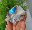 Bright Blue Cavansite Crystal On Matrix Minerals Specimen #E58