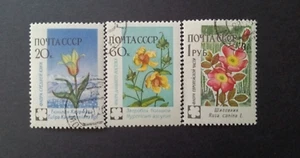 RUSSIA/USSR 1960 Stamps Mi #2418, 2423, 2425 Flowers of USSR, used - Picture 1 of 2