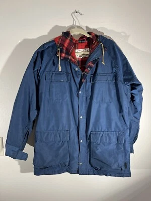 Chaqueta con Capucha Marlynn Traditions LTD Para Mujer L Nylon Forrada en Lana Azul Marino Parka Foto 1 de 4