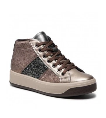 Scarpe Igi&co 8172722 camoscio beige e pelle zeppa interna 4 cm Made in Italy - Immagine 1 di 3