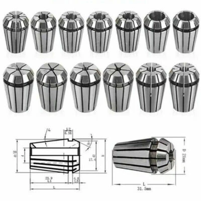 13Pcs Spring Collet ER20 Set 1-13mm For CNC Milling Lathe Tool Engraving Machine - Image 1 of 4