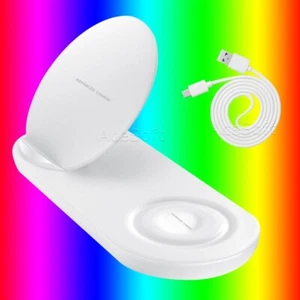 2in1 Grade A+ Wireless Charger Pad Cable for Samsung Galaxy Note 20 5G SM-N981U - Picture 1 of 1