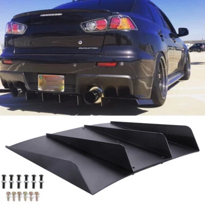 Задний диффузор бампер 4 плавника спойлер разветвитель кромка для Mitsubishi Lancer Evo 10 9 - Изображение 1 из 4