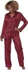 Indigo Sky Red Satin Pyjama Set UK 18-20