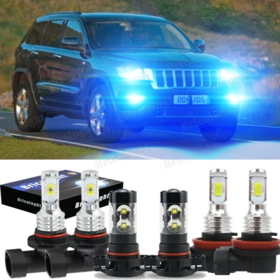 Para For Jeep Grand Cherokee 2011 2012 2013 LED faro alto / bajo +luz antiniebla - Image 1 of 4