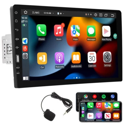 9" Single 1DIN Autoradio TouchScreen Apple CarPlay Android Auto FM Bluetooth USB - Bild 1 von 4