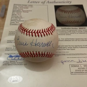 ERNIE HARWELL Detroit Tigers Signed Autographed MLB Baseball *JSA FULL LETTER* - Picture 1 of 6