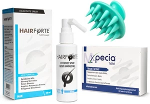 Set anti perdita capelli. Xpecia + Hairforte DHT Blocker Hair Growth Kit Uomo - Foto 1 di 8