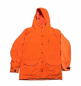 VTG Columbia Men's Orange Hunting Jacket Parka Coat Hi Vis 3M Thinsulate M READ - Picture 1 of 13