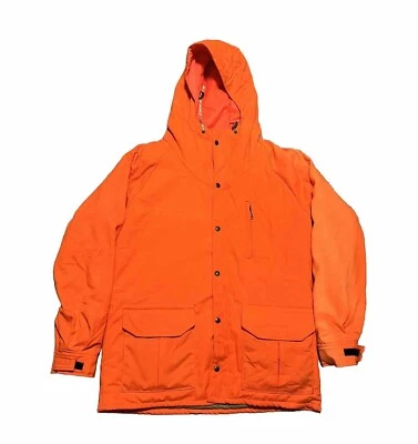 VTG Columbia Men's Orange Hunting Jacket Parka Coat Hi Vis 3M Thinsulate M READ - Image 1 of 4
