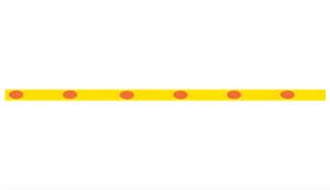 Offray Dippy Dots Ribbon,Yellow,Orange Dots, 3/8" x 9 ft.,Polyester,Jo-ann's - Picture 1 of 1