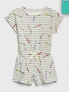 GAP GIRL'S WHITE PAINT PALETTE SHORT SLEEVE ROMPER $26.95 SIZE 5 BNWT - Picture 1 of 1