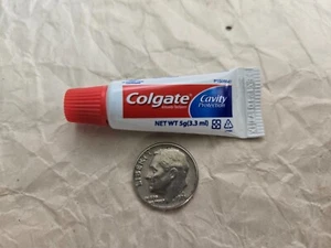 Miniature Tube of Toothpaste ~ Tiny Colgate ~ 3ml Travel - Picture 1 of 3