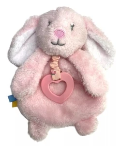 Moderne rosa Baby Hase Kaninchen Decke Lovey und Gürtel mit knirschenden Füßen Ostern - Bild 1 von 4
