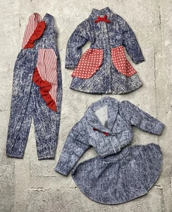 Denim Fashions, Clothes Barbie Size Lot #P2, Dress, Jacket, Skirt, Romper - Picture 1 of 15