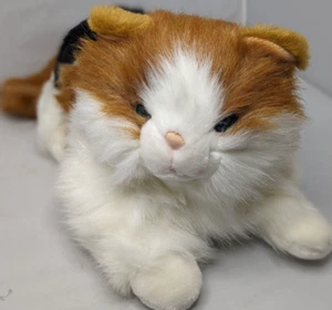 Commonwealth Calico Cat Plush Orange Black White 1990s Stuffed Animal Vintage - Picture 1 of 9