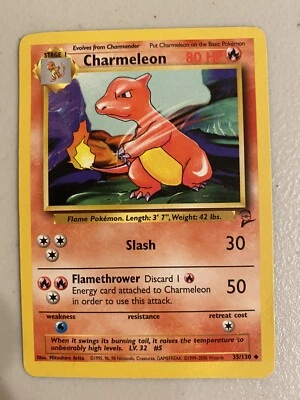 Pokemon Card Charmeleon 35/130 Base Set 2 Near Mint - Image 1 of 2