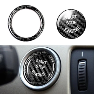 Black Engine Start Stop Push Button Cover&Ring Trim FOR BMW E90 E92 E93 2009~12 - Bild 1 von 8