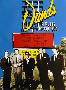 Steve Kaufman "The Rat Pack At The Sands Hotel" | Unique Painted Canvas | 46x35" - Picture 1 of 3