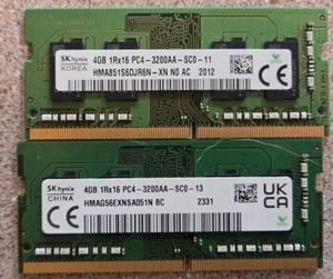 SK Hynix 8GB (2x4GB) PC4-3200AA Laptop Ram / SO-DIMM Memory - Picture 1 of 1